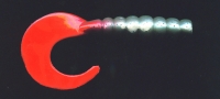 Twister 15cm - blaugraugklitter mit japanrotem Schwanz