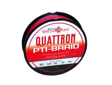 QUANTUM Quattron PTI Braid 0,12mm / 7 kg Farbe Rot - je 100 m