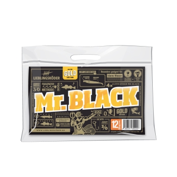 12,5 cm Lieblingsköder - Mr. Black (klares Wasser) - 4 Stück