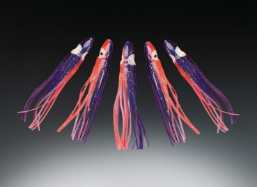 BALZER Octopus 9 cm Blau-Pink-Glitter - 5 Stück