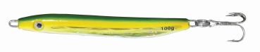AQUANTIC Pilker Sandaal grün-gelb-Holo 100g - Norwegenpilker Ostseepilker