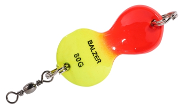 BALZER Plattfisch-Blinker Buttlöffel, orange-gelb, 60g