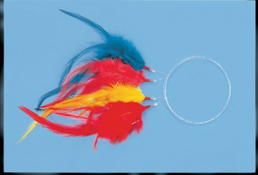 Makrelenvorfach 4 Haken #3/0 - bunte Federn