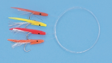 Makrelenvorfach 4 Haken #3/0 - bunte Fischchen