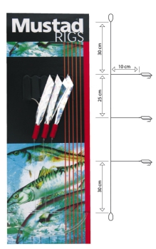 MUSTAD Holo-Universal-Meeresvorfach mit drei Haken #1/0