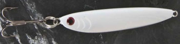 Aquantic Pilker Red Eye - weiss-holosilber - 50g - Ostseepilker Norwegenpilker