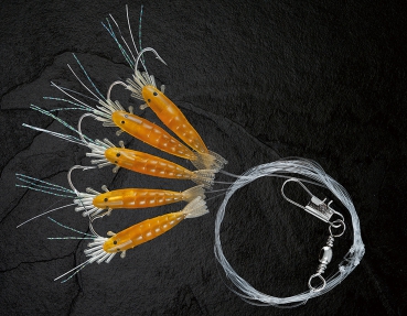 Garnelensystem Shrimpsystem 5 Haken 1/0 - braun