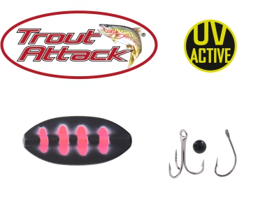 TRAUT ATTACK Inliner Spoon Pro Staff - 1,9g - schwarz-pink - UV-aktiv