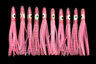 DEGA UV-Oktopus Mini 4,5 cm. 10 Stück Octopus - Pink/Clear