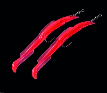 DEGA Sandaal Beifänger 17cm Haken 8/0 - 2 Stück- japanrot