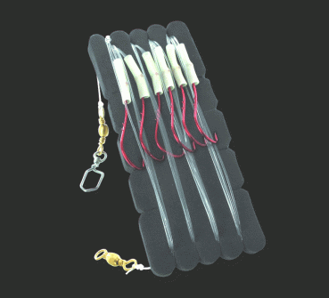 DEGA Rotbarsch-Vorfach Rotbarschsystem 6/3 Haken - 1/2 Stück