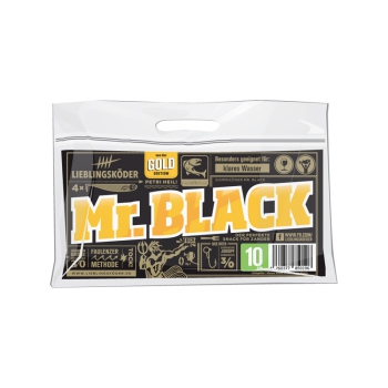 10 cm Lieblingsköder - Mr. Black (klares Wasser) - 4 Stück
