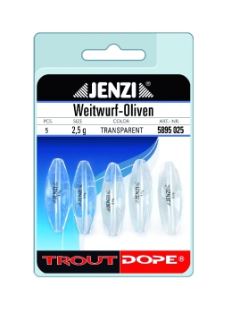 JENZI  Weitwurf-Oliven - 5 Stück 3 Gramm