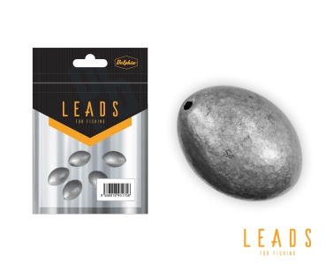 5 Stück Delphin LEADS Olivenblei  - 10 Gramm