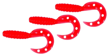 DEGA Curly Twister-Killer Twister 10cm japanrot - 3 Stück