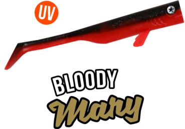 LMAB Gummifisch Drunk Bait 16cm - Hechtköder Zander Meeresköder - Bloody Mary
