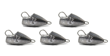 5 Stück FANATIK Cheburashka Fischkopf Jig Jigkopf Bleikopf  - 5g - Farbe Natur