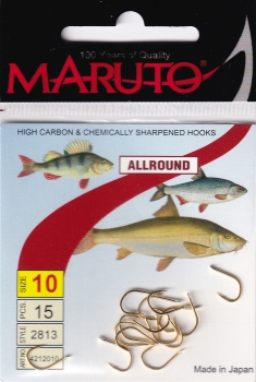 MARUTO Haken Allround- 2813 - Allroundhaken Goldhaken Friedfischhaken - #10
