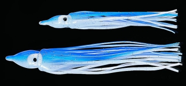 Octopus - blau-weiss-glitter 9cm - 5 Stück