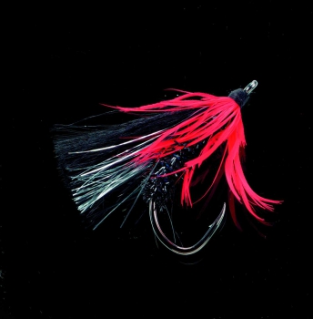 DEGA Big Fly Dorschfliege - Haken 8/0  Schwarz/Silb.