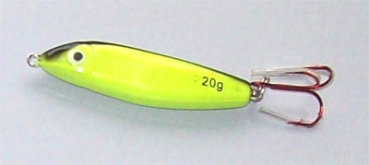 Meerforellenwobbler 20 Gramm - gelb-schwarz