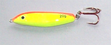 Meerforellenwobbler 20 Gramm - rot-gelb