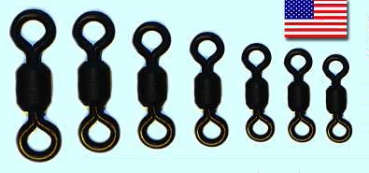 ROSCO Power-Swivels schwarz - Powerwirbel Wirbel #1 68kg - 10 Stück