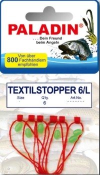 Textilstopper mit Perlen #L Farbe Rot - Fadenstopper, Posenstopper, Stopperknoten