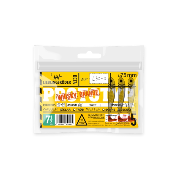 Lieblingsköder Whisky Orange 7,5 cm - 5 Stück