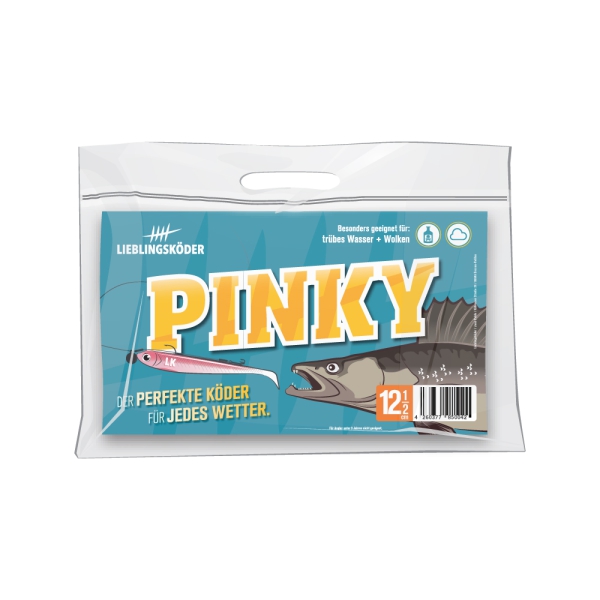 12,5 cm Lieblingsköder - Pinky (trübes Wasser + Wolken) - 4 Stück