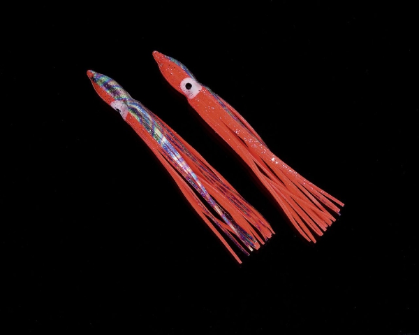 Octopus mit holographischem Effekt 12 cm - Red/Hologr. - 4 Stück
