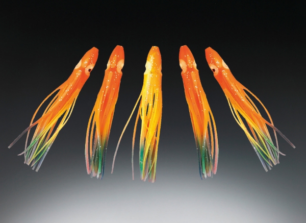 BALZER Octopus 12cm Orange-Gelb--Glitter - 5 Stück