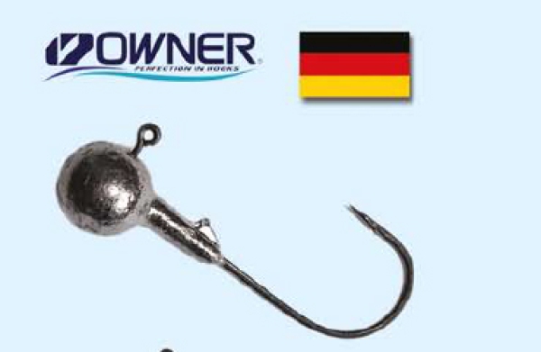 3 Stück Jigkopf Rundkopf-Jig mit OWNER 5418 needle point #6 - 2g
