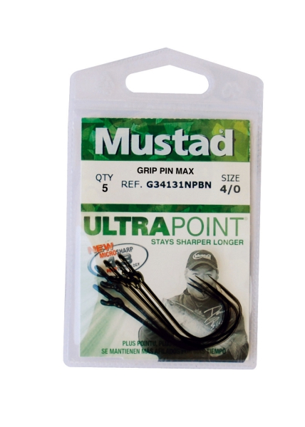 MUSTAD Drop Shot Haken mit Stopper -  UltraPoint® KVD GRIPPIN ® #2/0