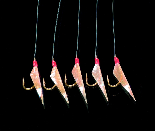 DEGA Heringspaternoster 5 Haken echte Fischhaut #4
