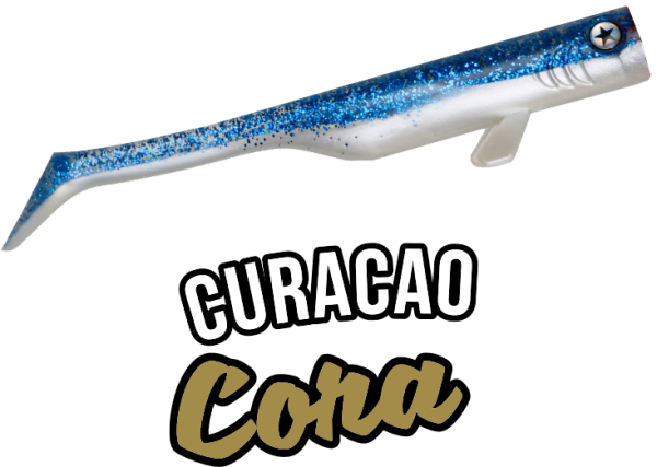 LMAB Gummifisch Drunk Bait 16cm - Hechtköder Zander Meeresköder - Curacao Cora