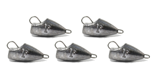 5 Stück FANATIK Cheburashka Fischkopf Jig Jigkopf Bleikopf  - 14g - Farbe Natur