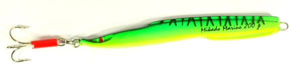 Mikado Marine Pilker Sandaal Tobiasfisch 200 Gramm Norwegenpilker neongrün