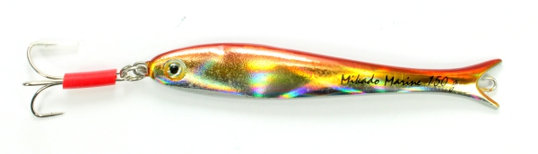 Mikado Marine Pilker 150 Gramm - Norwegenpilker Dorschköder gold-silber