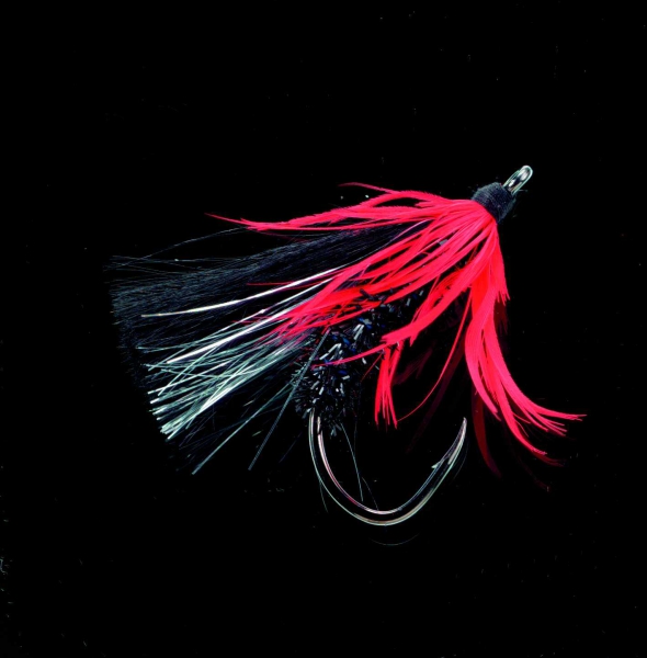 DEGA Big Fly Dorschfliege - Haken 8/0  Schwarz/Silb.