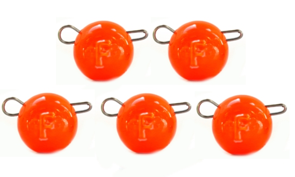 5 Stück FANATIK Cheburashka Jig Jigkopf Bleikopf - 7g Fluo-Rot (UV-aktiv)