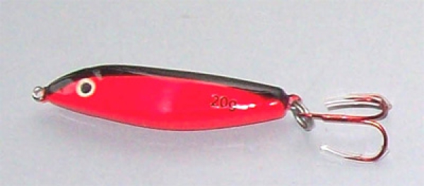 Meerforellenwobbler 20 Gramm - rot-schwarz