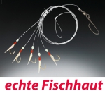 PILK-/HERINGSVORFACH echte Fischhaut, 5 Haken #4