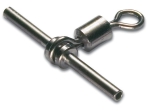 MUSTAD Cross Line Wirbel mit Crimps - Quetschhülsenwirbel #10