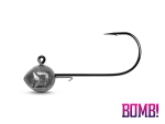 5 Stück - Jig Kopf Delphin BOMB mit Halter Bait-Holder Haken #1/0