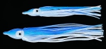 Octopus - blau-weiss-glitter 9cm - 5 Stück