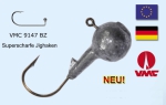 5 Stück Jigkopf Rundkopf-Jig mit VMC - Haken Aberdeen 9147 BZ #1/0
